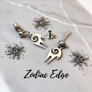 Stainless Steel Goat Capricorn Cappies Post Earrings! Dec/Jan Zodiac Sign!